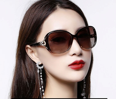 Stilīgas polarizētas sieviešu saulesbrilles apaļā formā