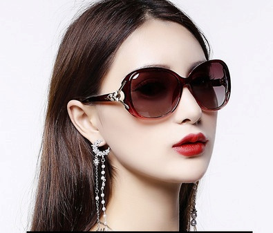 Stilīgas polarizētas sieviešu saulesbrilles apaļā formā
