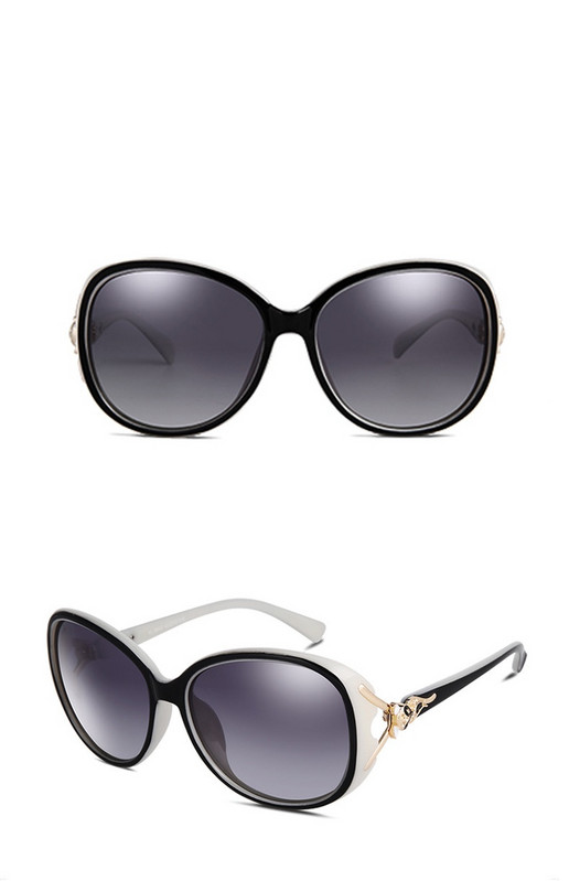 Stilīgas polarizētas sieviešu saulesbrilles apaļā formā