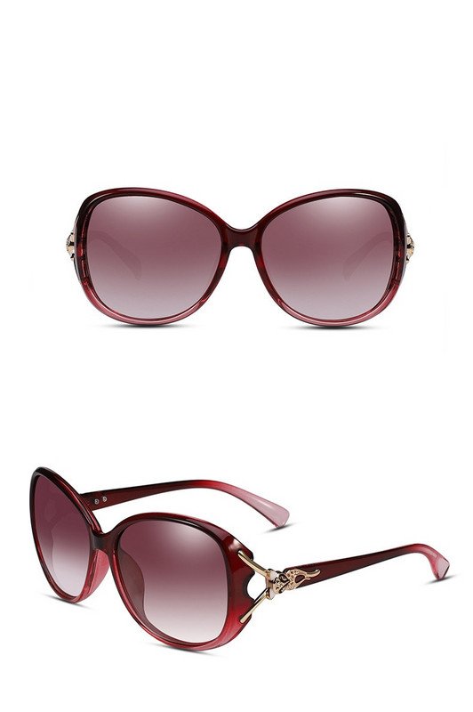 Stilīgas polarizētas sieviešu saulesbrilles apaļā formā