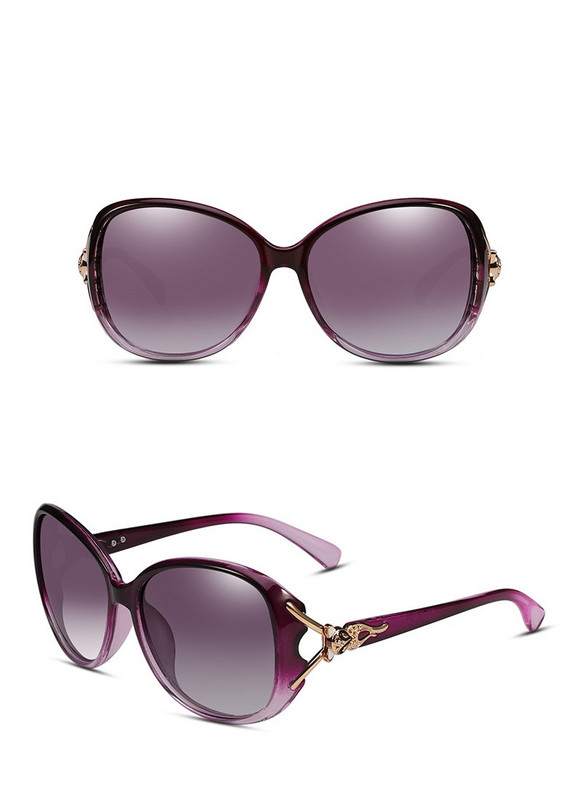 Stilīgas polarizētas sieviešu saulesbrilles apaļā formā