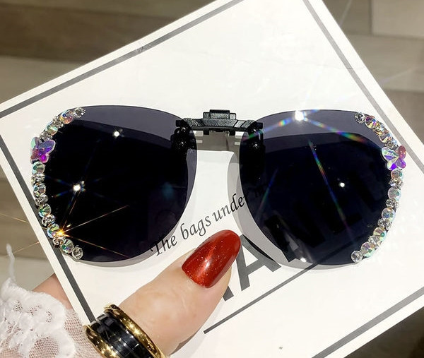 Sieviešu brilles ar akmeņiem un plānu rāmi