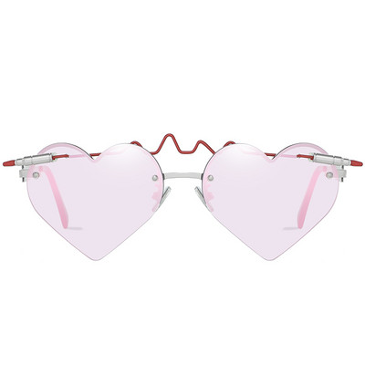 Sieviešu brilles ar plānu ietvaru un sirds formas brillēm