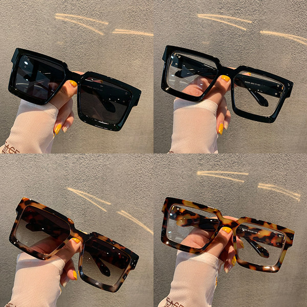 Stilīgas sieviešu brilles kvadrāta formā ar platu rāmi divos modeļos