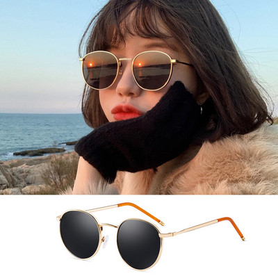 Jauns sieviešu apaļo saulesbriļļu modelis