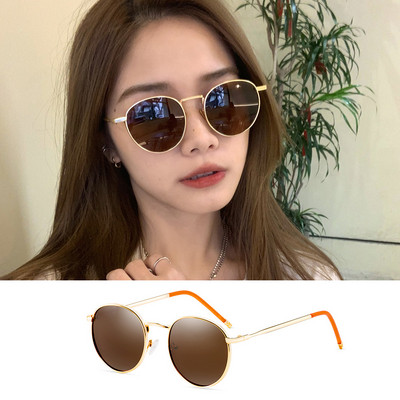 Jauns sieviešu apaļo saulesbriļļu modelis