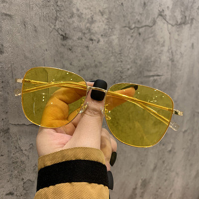 Дамски актуални кръгли очила с метална рамка