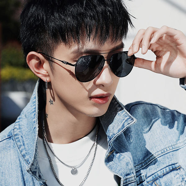 Слънчеви мъжки очила с тънка рамка 