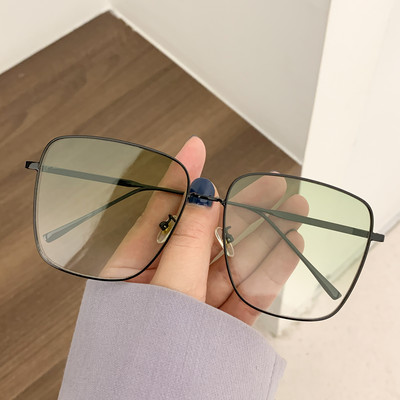 Модерни дамски очила с квадратна форма -тънка метална рамка