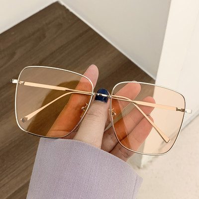 Модерни дамски очила с квадратна форма -тънка метална рамка