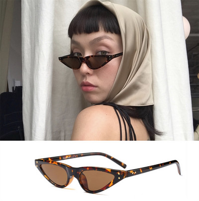 Дамски слънчеви очила ретро модел с форма котешко око