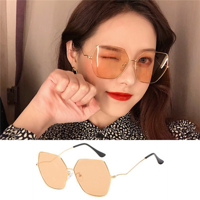 Sieviešu saulesbrilles ar kvadrātveida formu un metāla rāmjiem