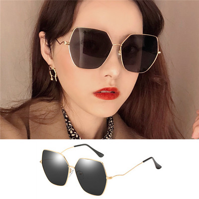 Sieviešu saulesbrilles ar kvadrātveida formu un metāla rāmjiem