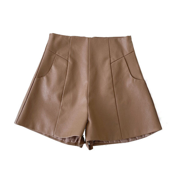 Нов модел панталони от еко кожа с висока талия