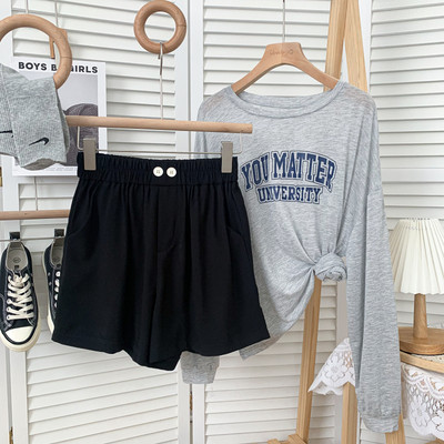 Ikdienas sieviešu šorti ar elastīgu jostasvietu