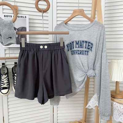 Ikdienas sieviešu šorti ar elastīgu jostasvietu