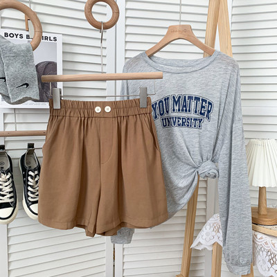 Ikdienas sieviešu šorti ar elastīgu jostasvietu