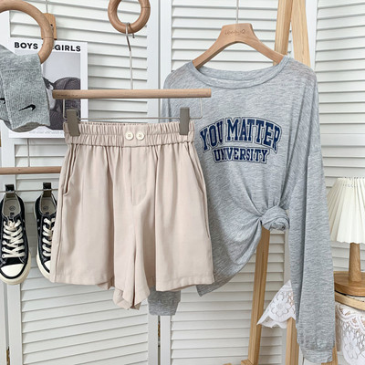 Ikdienas sieviešu šorti ar elastīgu jostasvietu