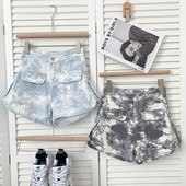 Нов модел дамски къси панталони от деним с висока талия