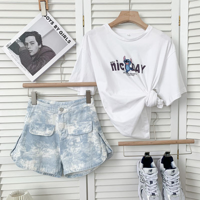 Нов модел дамски къси панталони от деним с висока талия