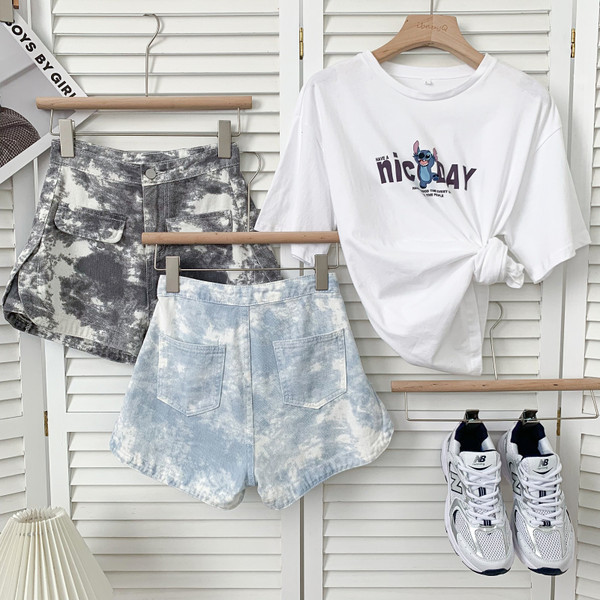 Нов модел дамски къси панталони от деним с висока талия