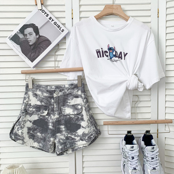 Нов модел дамски къси панталони от деним с висока талия