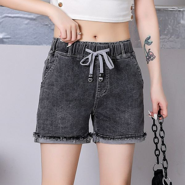 Moderne ženske traper hlače s visokim strukom i vezicama