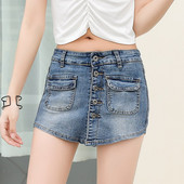 Fusta-pantaloni model actual cu nasturi si buzunare