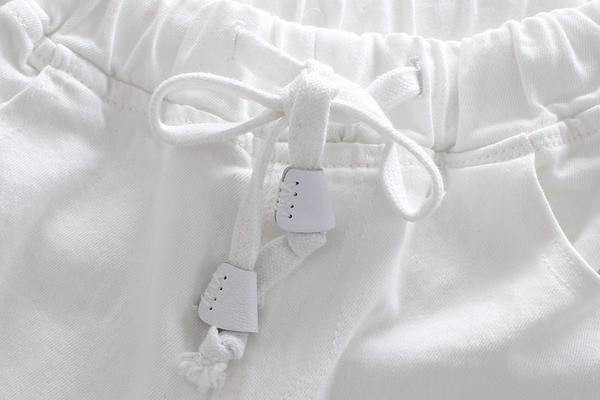 Pantaloni scurti de dama model uni cu cravate