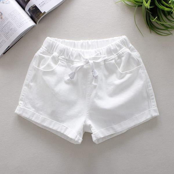 Pantaloni scurti de dama model uni cu cravate