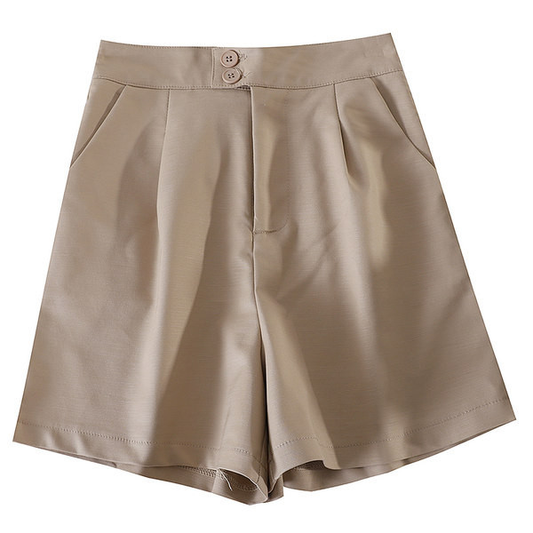 Къси дамски панталони в три цвята с копчета