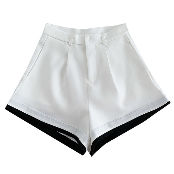 Ежедневни дамски панталони с висока талия в бял и черен цвят