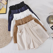 Pantaloni scurti de dama cu talie elastica in mai multe culori
