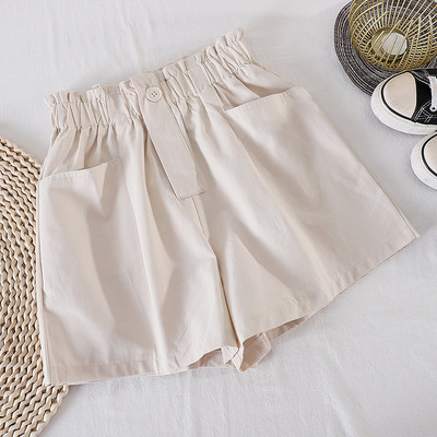 Pantaloni scurti de dama cu talie elastica in mai multe culori