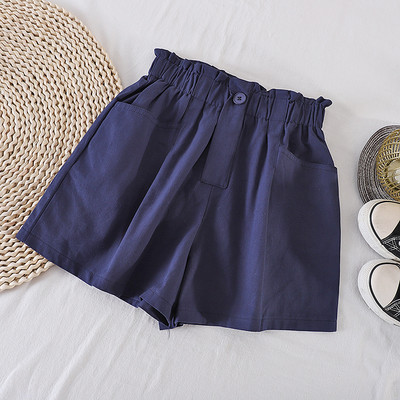 Pantaloni scurti de dama cu talie elastica in mai multe culori