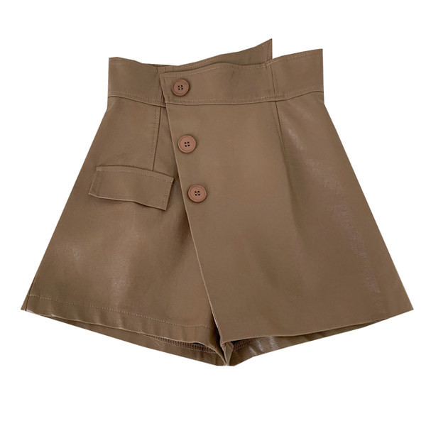 Moderni īsi sieviešu svārki-bikses ar pogām