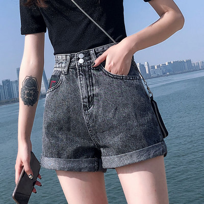 Дънкови къси панталони с джобове за жени