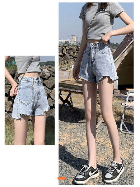 Pantaloni scurți din denim de damă model montat