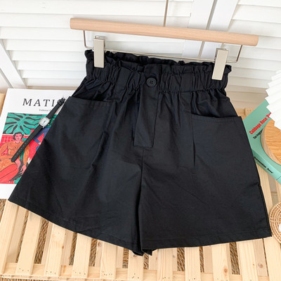 Ikdienas sieviešu šorti ar kabatām un elastīgu jostasvietu