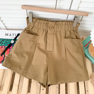 Ikdienas sieviešu šorti ar kabatām un elastīgu jostasvietu