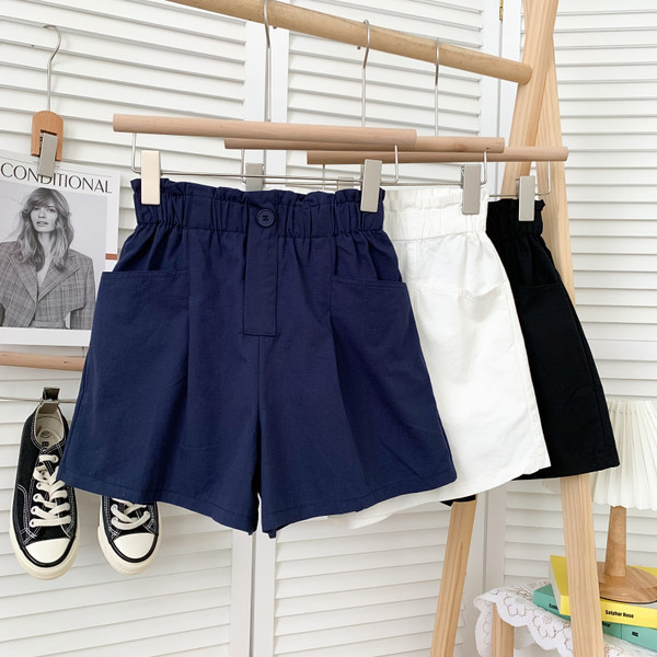 Ikdienas sieviešu šorti ar kabatām un elastīgu jostasvietu