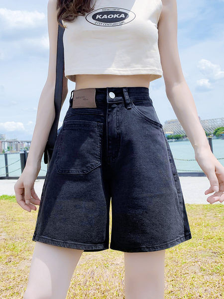 Jauna modeļa džinsa šorti plats modelis ar kabatām