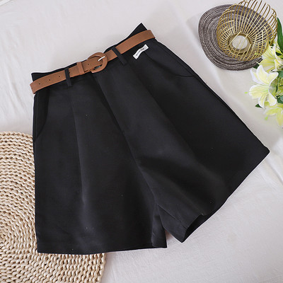 Sieviešu bikses ar jostu un kabatām trīs krāsās