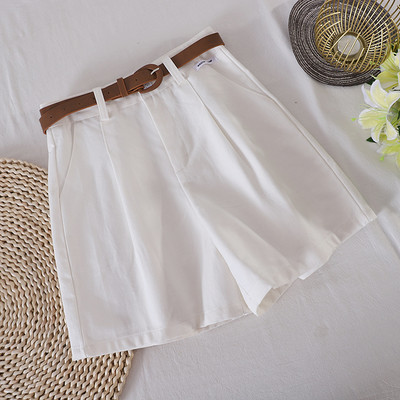 Sieviešu bikses ar jostu un kabatām trīs krāsās