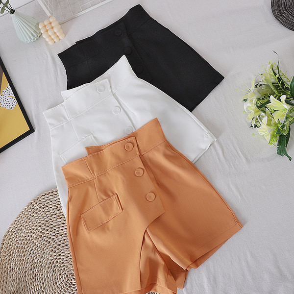 Jauns sieviešu bikšu modelis ar pogām un augstu vidukli