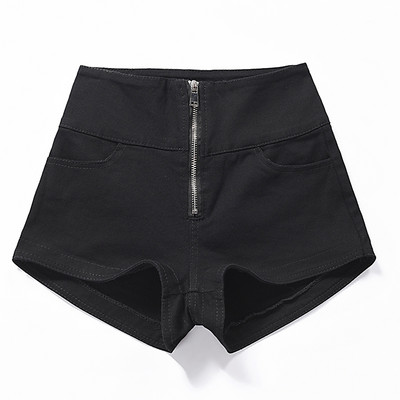 Aktuālie sieviešu šorti ar augstu vidukli un rāvējslēdzēju