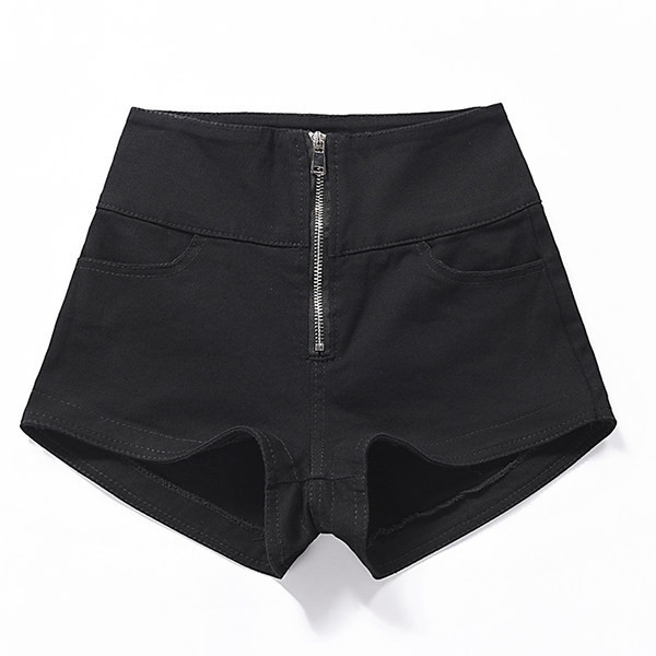 Aktuālie sieviešu šorti ar augstu vidukli un rāvējslēdzēju