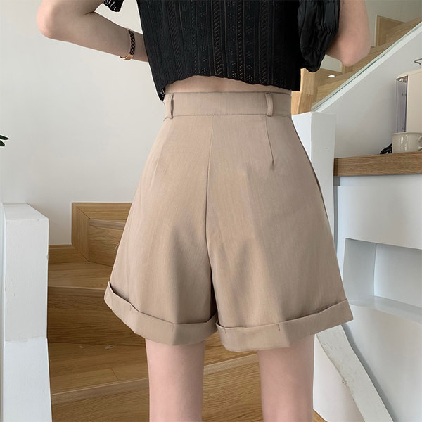 Pantaloni largi de dama cu talie inalta - pentru femei