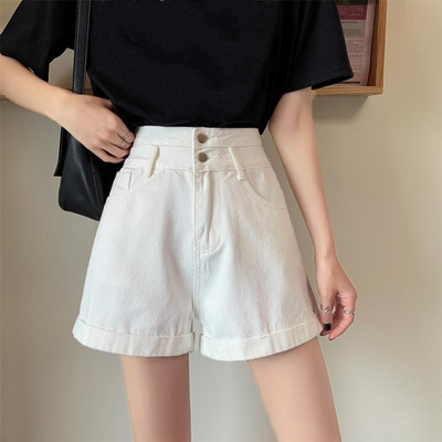 Pantaloni scurți moderni cu talie înaltă - în trei culori