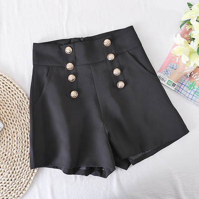 Šorti ar pogām un augstu vidukli - divu krāsu